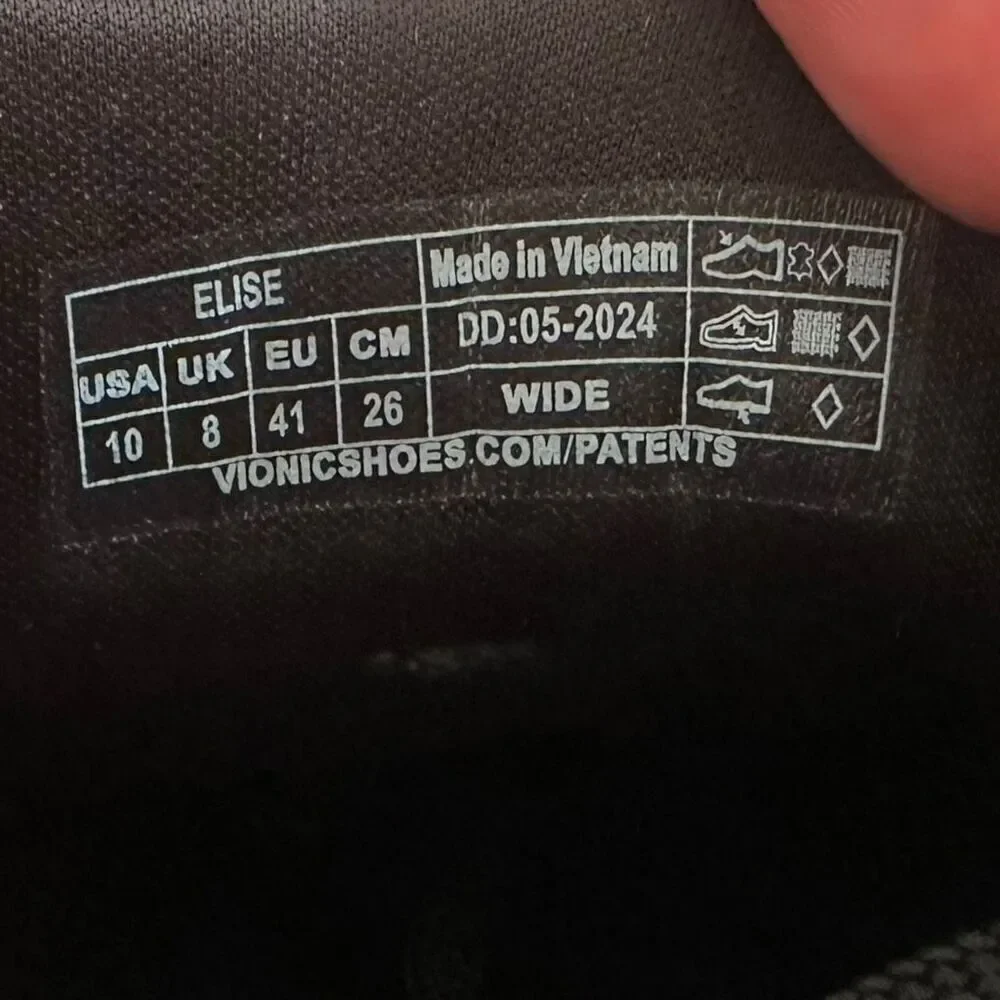 Vionic Elise Orthotic Leather Sneakers Comfort Casual Shoes Women’s 10 Wide